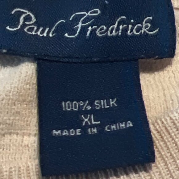 Paul Frederick Silk Knit Mock Neck Short Sleeve Sweater White Xl Casual Prep - Picture 2 of 6
